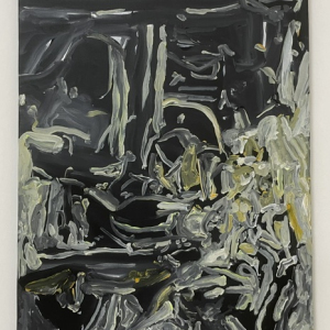 My kind of grey (hymn) - Acrilico su tela nera - 50x35 - 2022