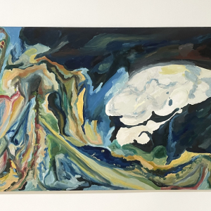Isola con isole vicine | Island with neighboring islands - Olio su tavola di legno - 90x186cm - 2022