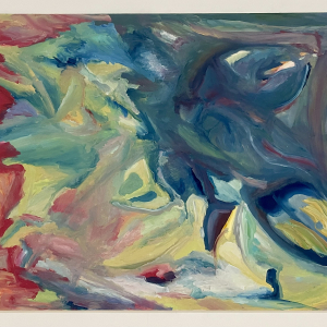 Hit et Nunc - Olio su tavola di legno - 61x102 - 2022