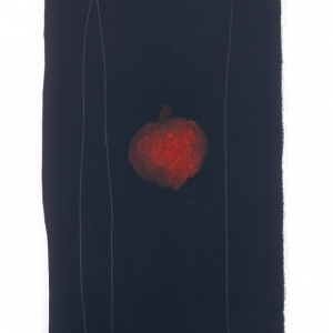 Una mela (An apple) 2010 Olio su tela, Oil on canvas 83X27 cm ca