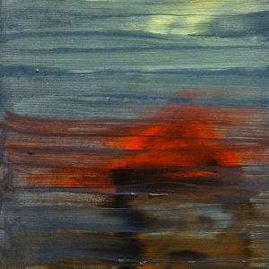 Sole Casa Erba (Sun Home Grass) 2013 Olio su tela, Oil on canvas 59X28 cm ca