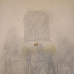 Campana di pioggia (Bell of rain) 2008 Tecnica mista su tela, Mixed media on canvas 200X128 cm